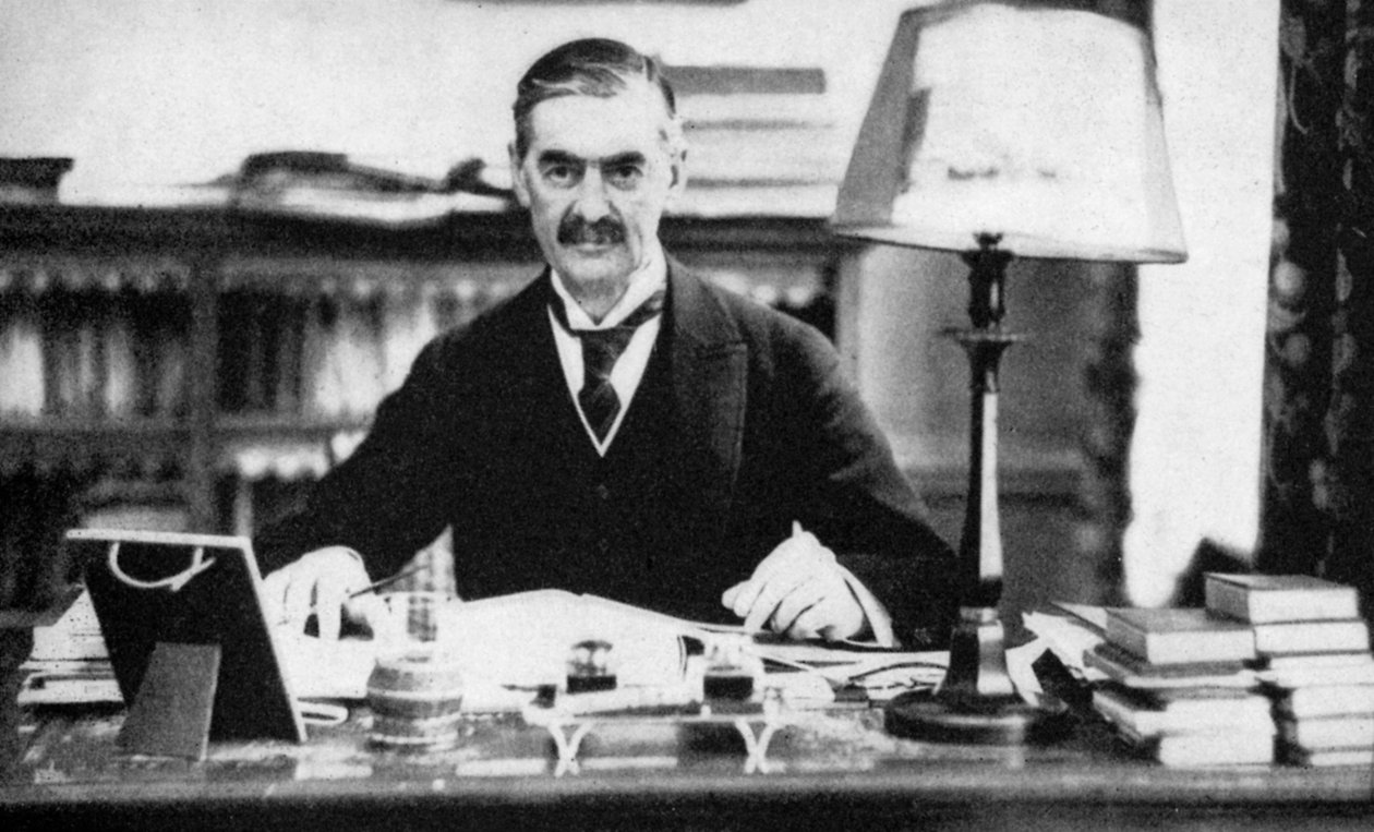 Neville Chamberlain 1869-1940, brittisk premiärminister, ca 1930-talet 1936 av Unbekannt