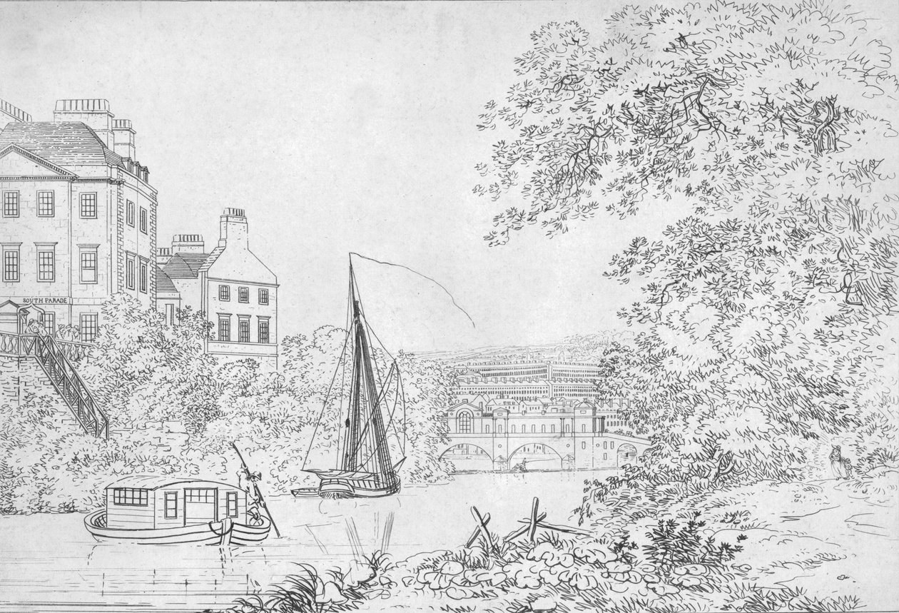 Nya bron, Bath, 1788 av Unbekannt