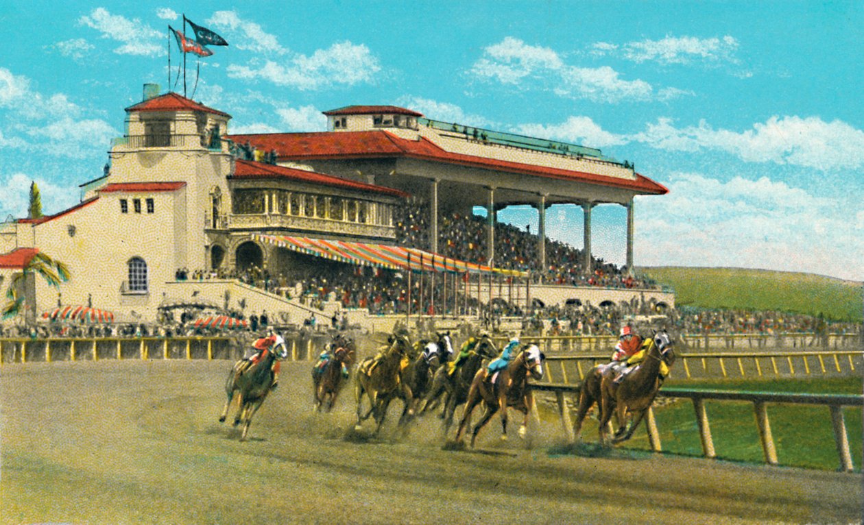 Nytt klubbhus och storläktare, Agua Caliente Jockey Club, c1939 av Unbekannt