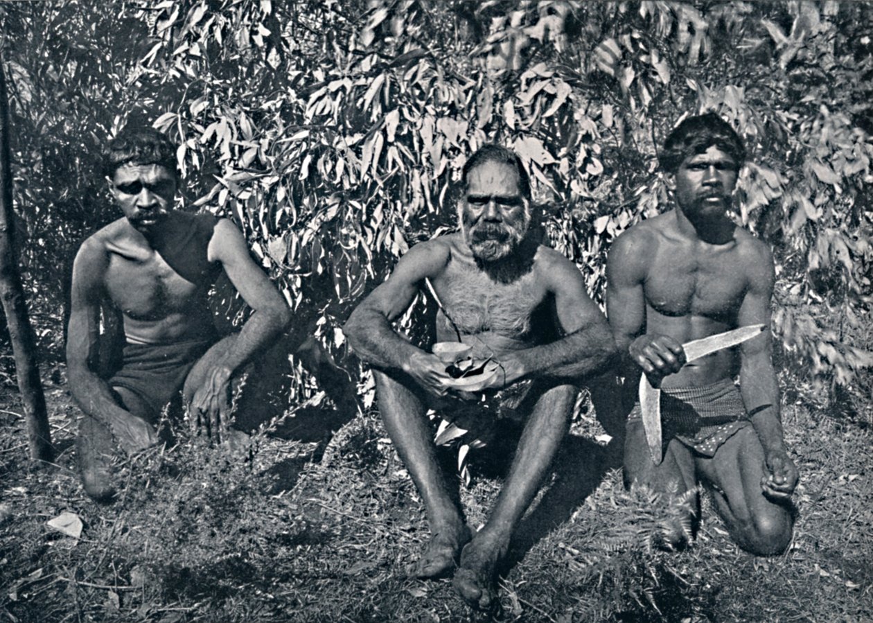 Nya södra Wales aboriginer - kung Billy och hans A.D.C.s, c1900. av Unbekannt