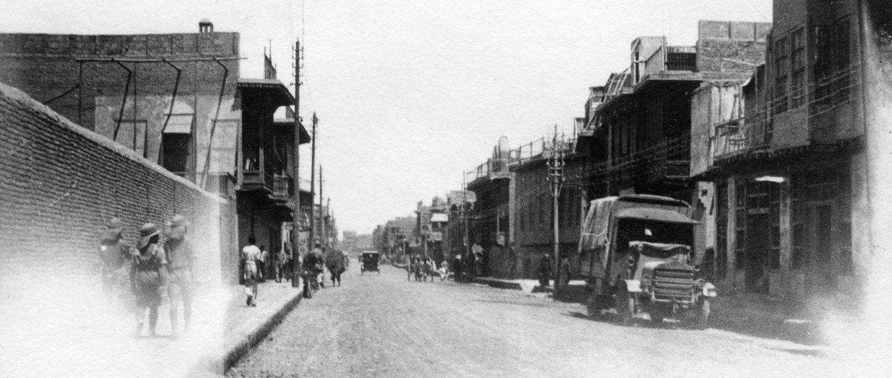 New Street, Bagdad, Mesopotamien, första världskriget, 1918 av Unbekannt