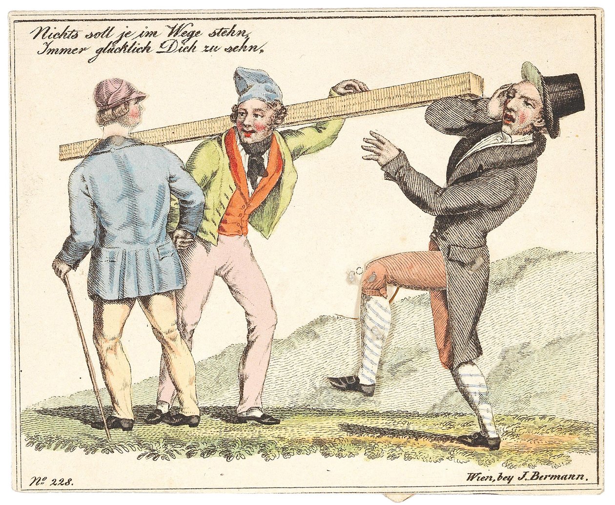 Nytt år gratulationskort. Ingenting ska någonsin komma i vägen för att se dig alltid lycklig, efter 1815. av Unbekannt