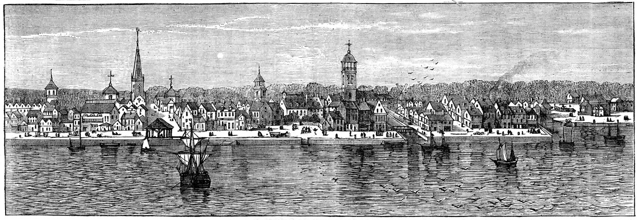 New York i mitten av 1700-talet, c1880 av Unbekannt