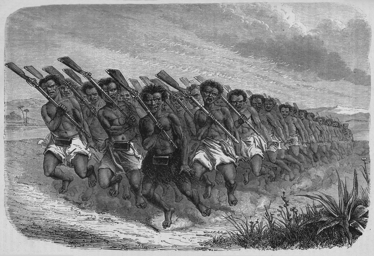 Nya Zeelands krigsdans, c1880 av Unbekannt