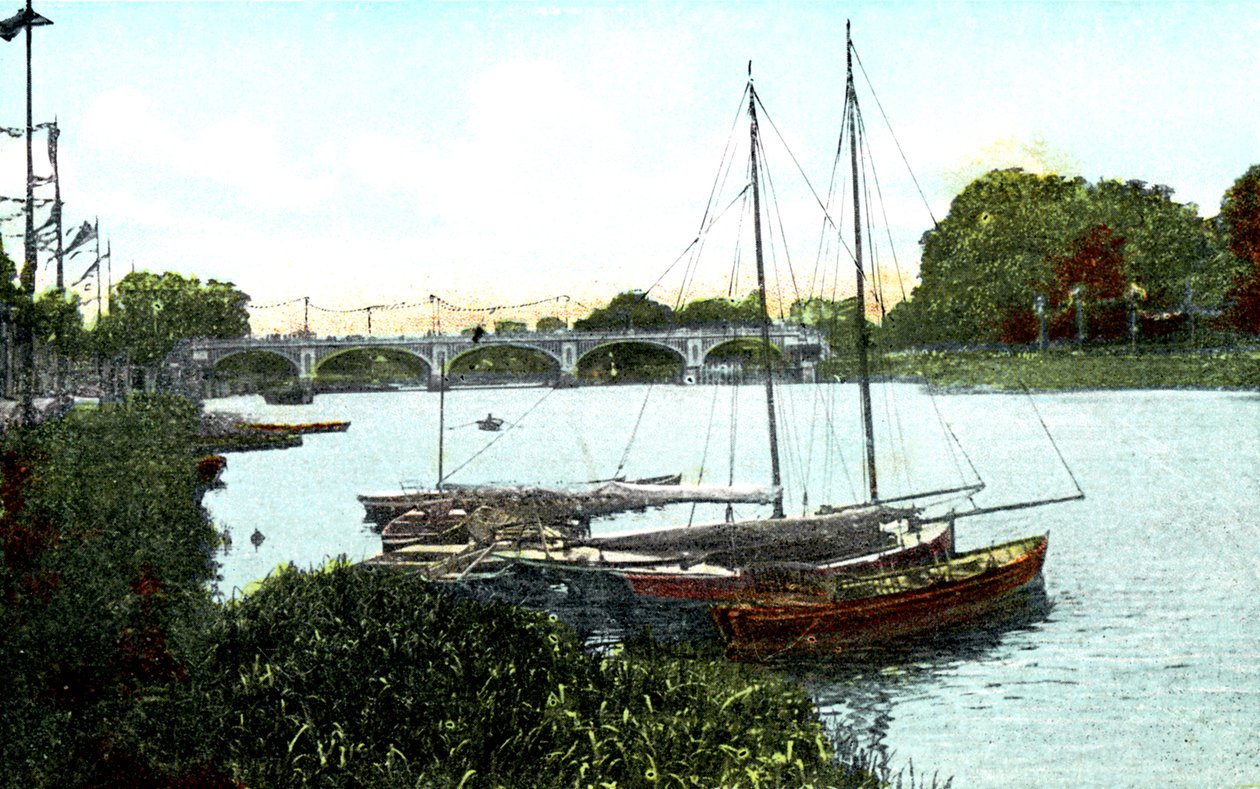 Ny sluss och bro, Richmond, London, 1900-talet av Unbekannt