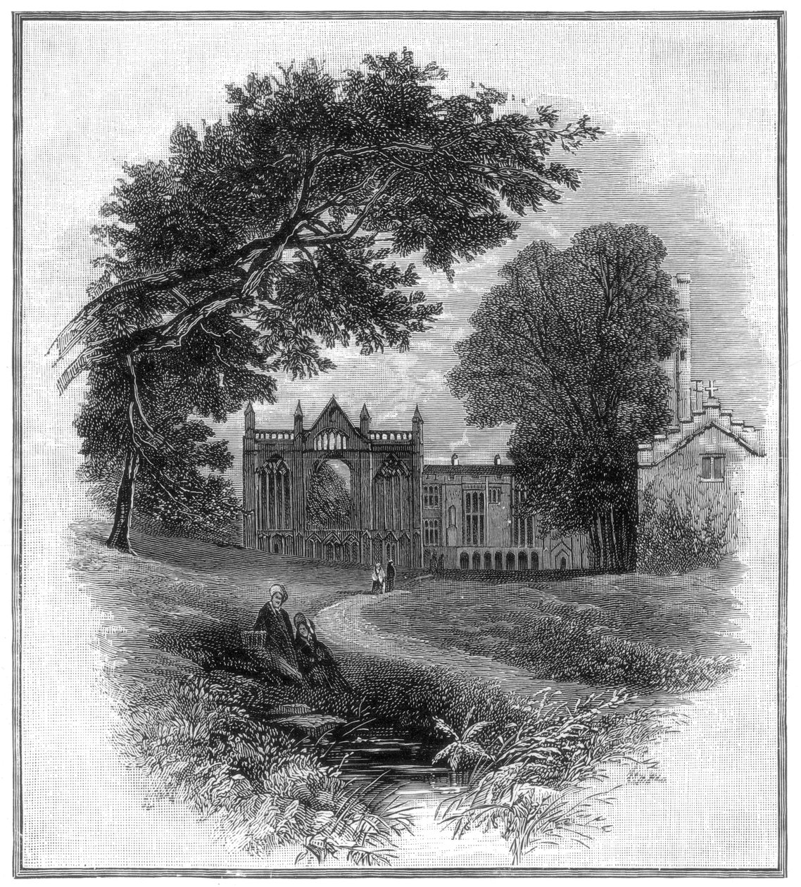 Newstead Abbey, Lord Byrons förfäders hem, 1888 av Unbekannt