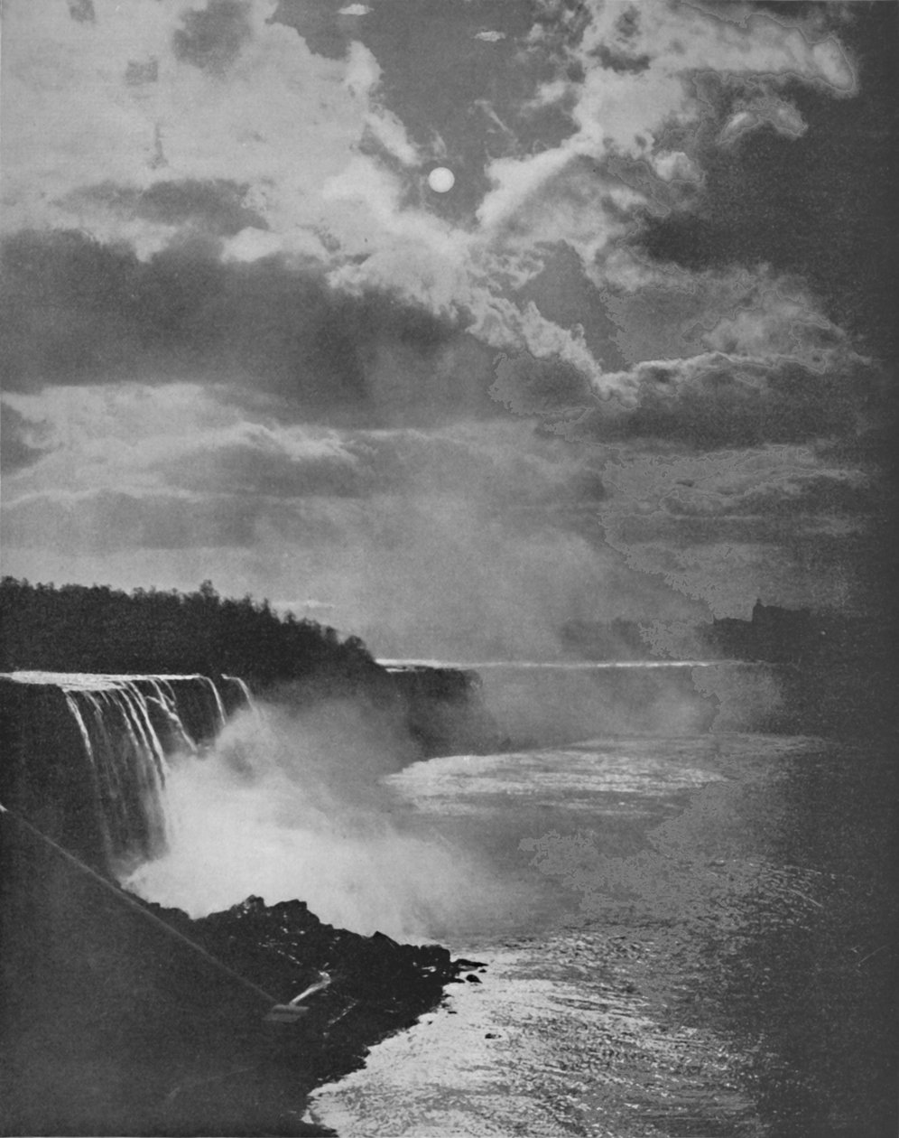 Niagara By Moonlight, 1800-talet av Unbekannt