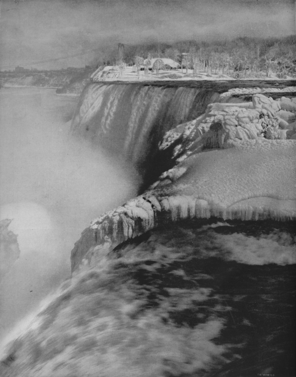 Niagara på vintern, 1800-talet av Unbekannt