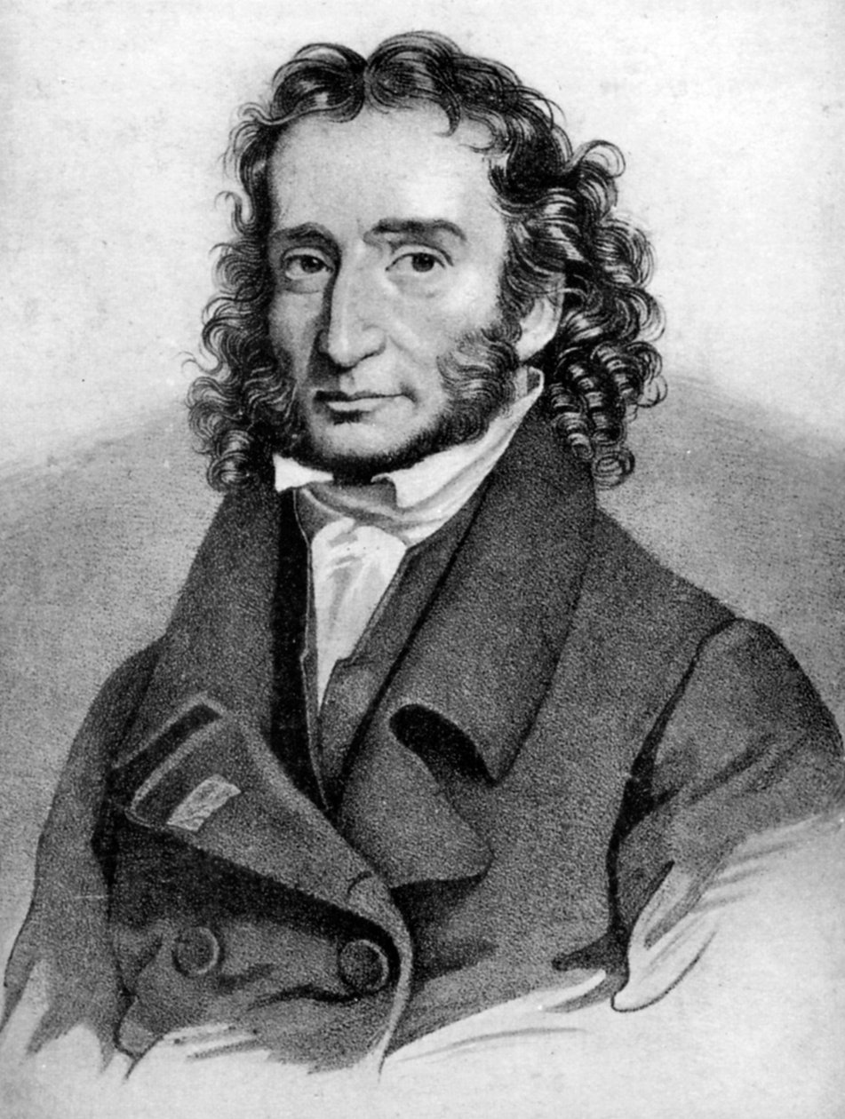 Niccolò Paganini, italiensk violinist, 1800-talet av Unbekannt