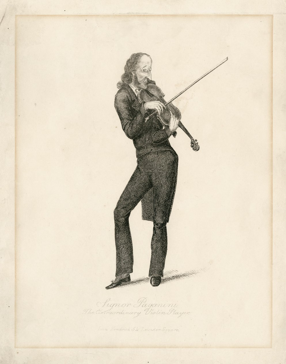 Niccolo Paganini - porträtt av Unbekannt