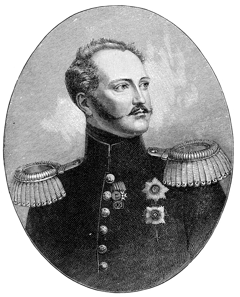 Nicholas I 1796-1855, tsar av Ryssland i militäruniform av Unbekannt