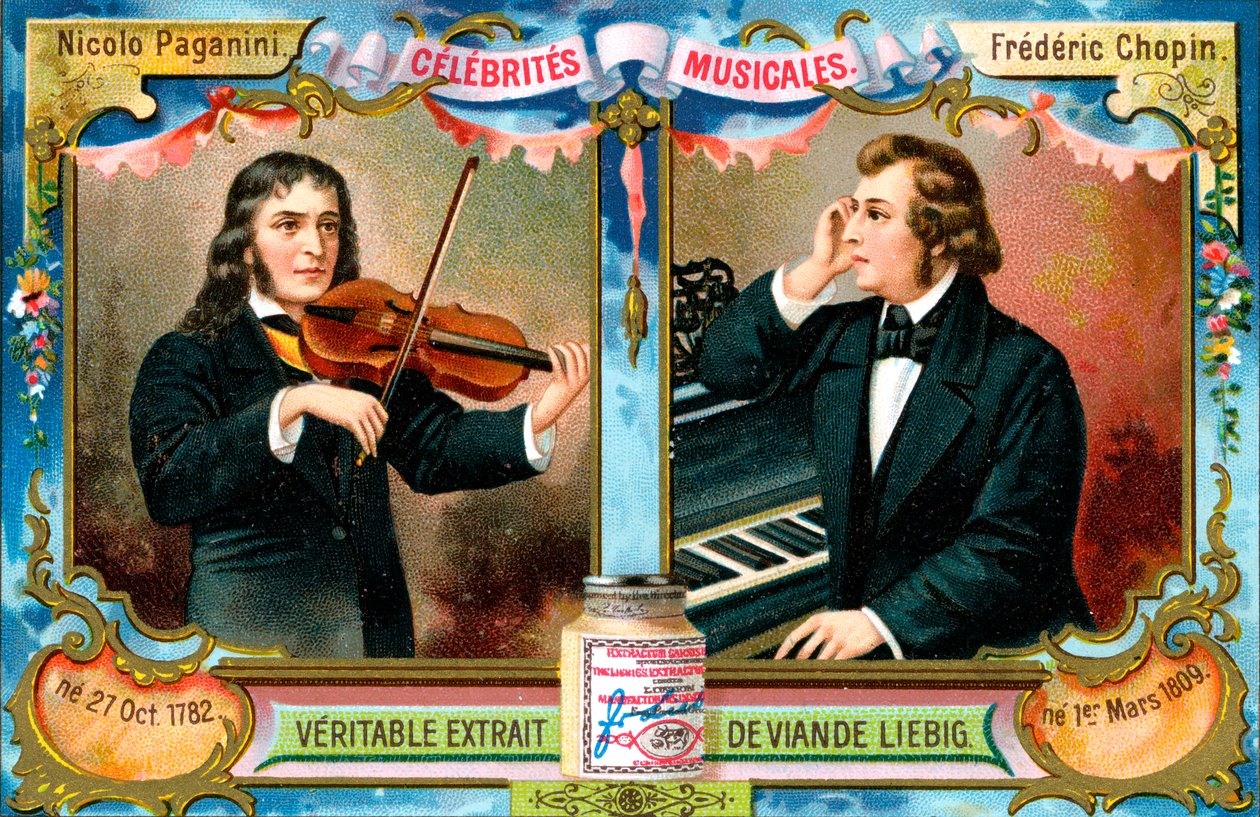 Nicolo Paganini och Frederic Chopin, c1900 av Unbekannt