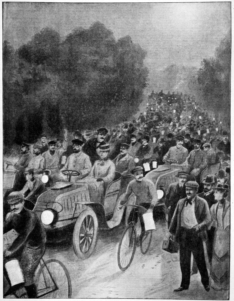 Avgångsnatten, loppet Paris till Wien, 1902 av Unbekannt