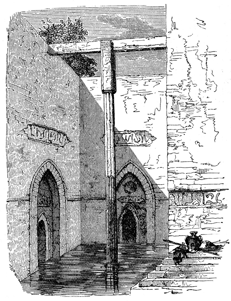 Nilometer på ön Roda, Kairo, Egypten, c1895 av Unbekannt