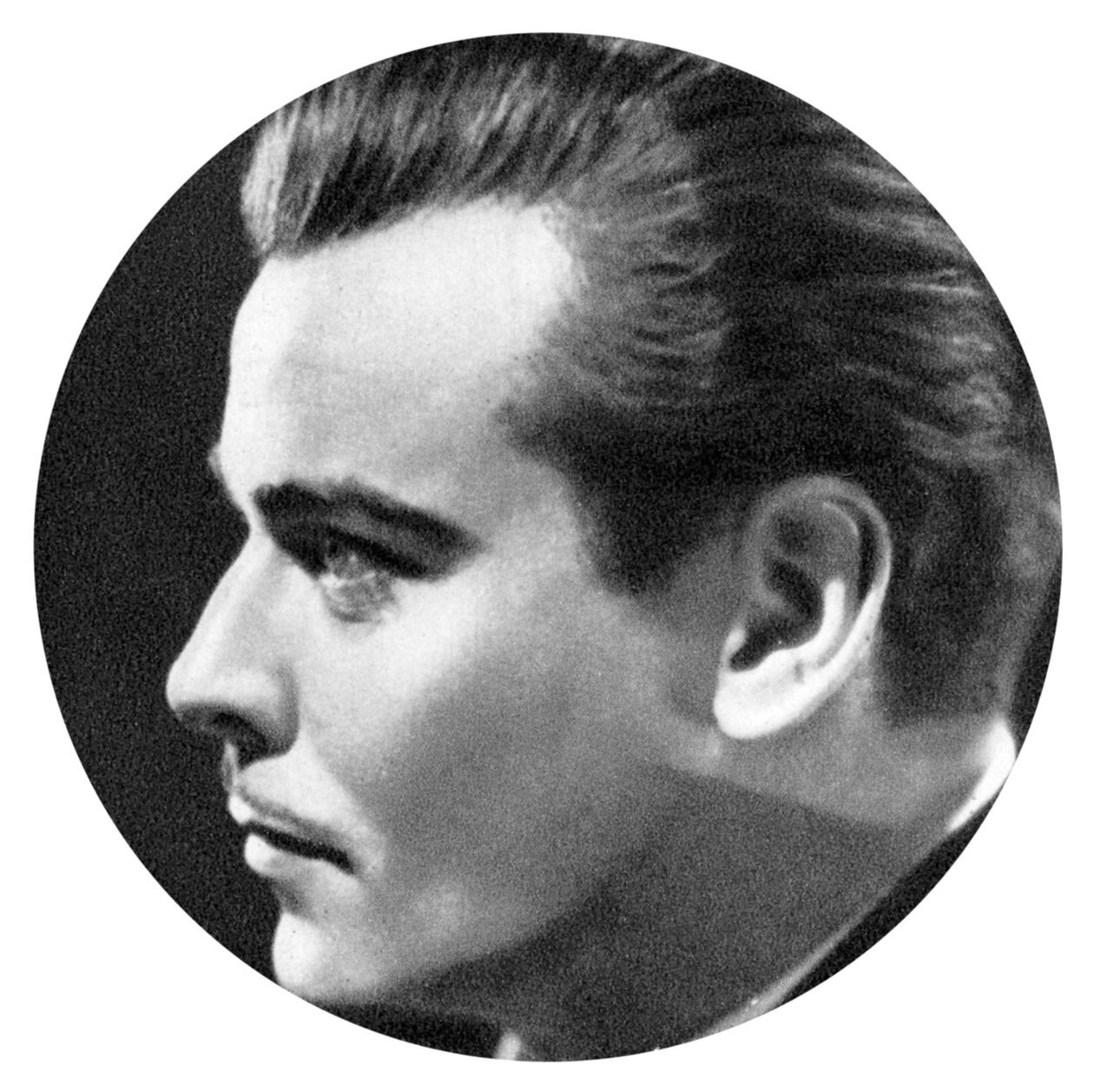 Nils Asther, danskfödd svensk scen- och filmskådespelare, 1934-1935 av Unbekannt