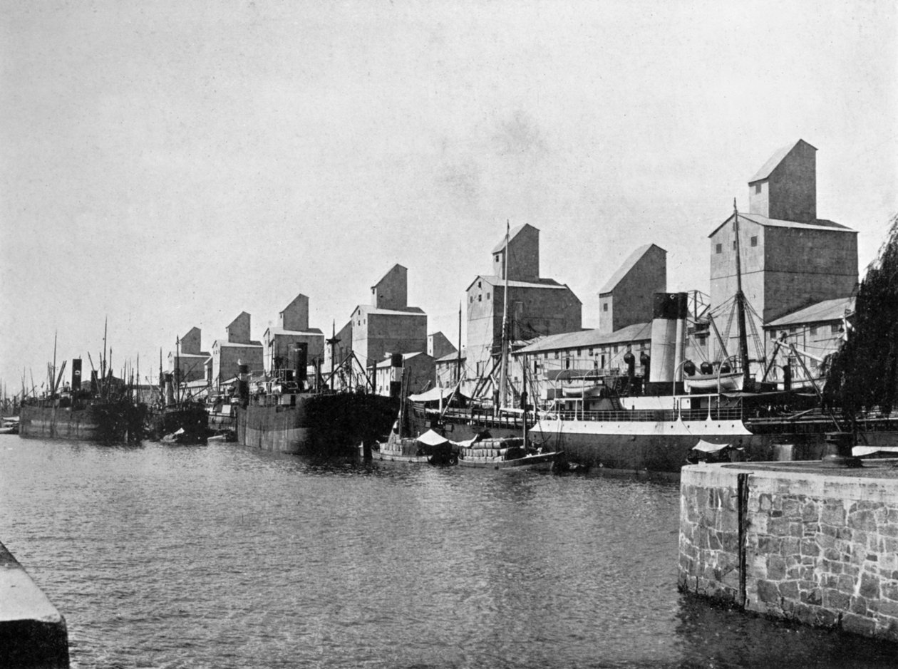 No 2 Dock- och spannmålshissar, Buenos Aires, Argentina av Unbekannt