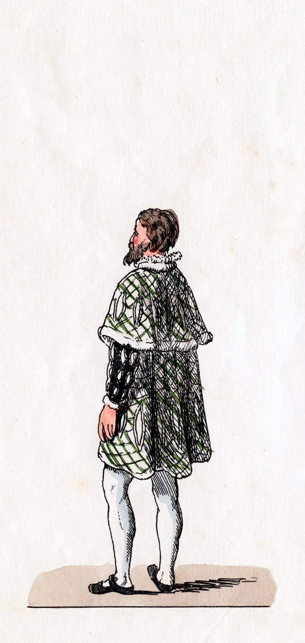 Adelsman, kostymdesign för Shakespeares pjäs, Henry VIII, 1800-talet av Unbekannt