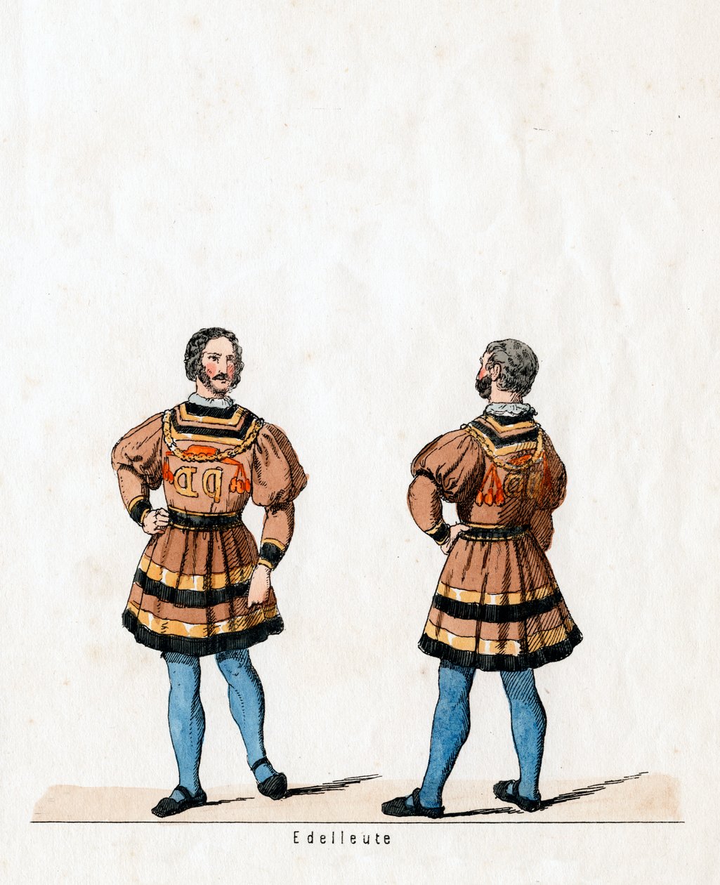 Adelsman, kostymdesign för Shakespeares pjäs, Henry VIII, 1800-talet av Unbekannt