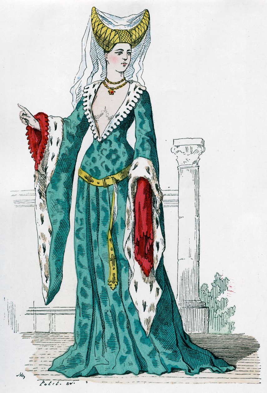 Adelskvinna under Karl VI av Frankrike, 1380 1882-1884 av Unbekannt