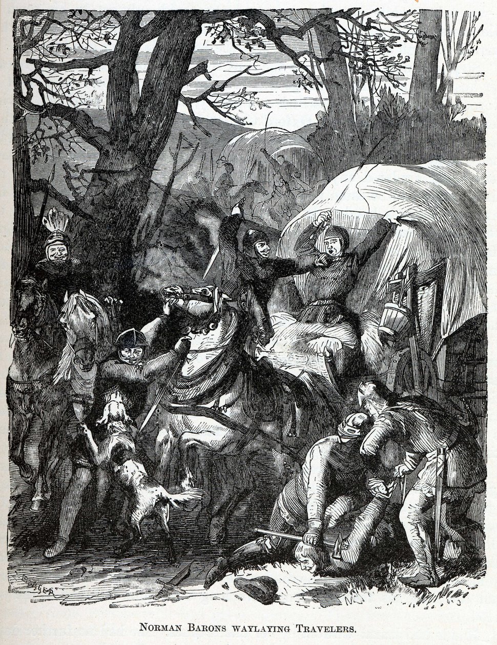 Norman Barons Waylaying Travellers, 1882 av Unbekannt