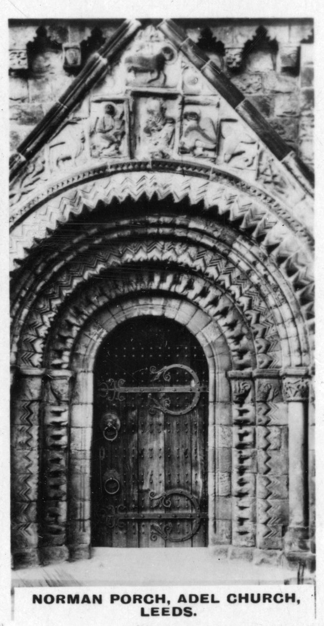 Norman Porch, Adel Church, Leeds, c1920-talet av Unbekannt