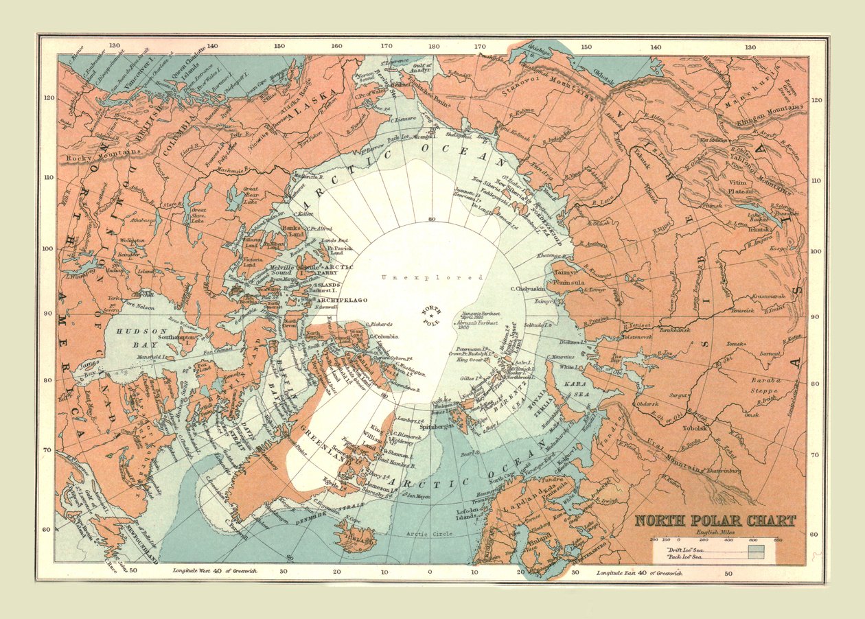 North Polar Chart, 1902. av Unbekannt