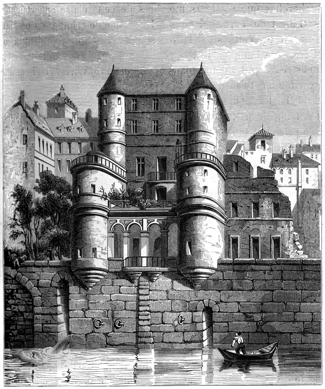 Norra framsidan av Hotel des Ursins, Paris, c1600-talet 1849 av Unbekannt