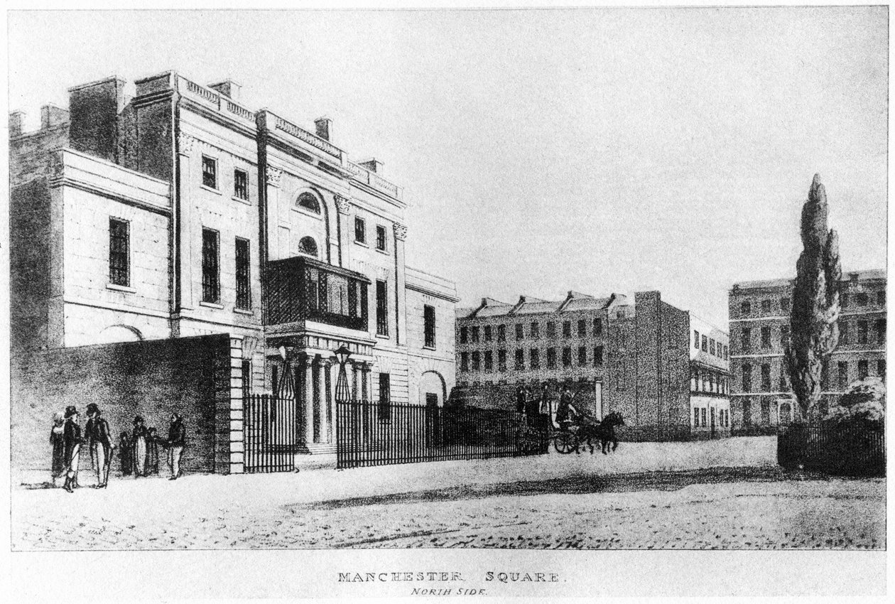 Norra sidan, Manchester Square, London, c1800-talet 1907 av Unbekannt