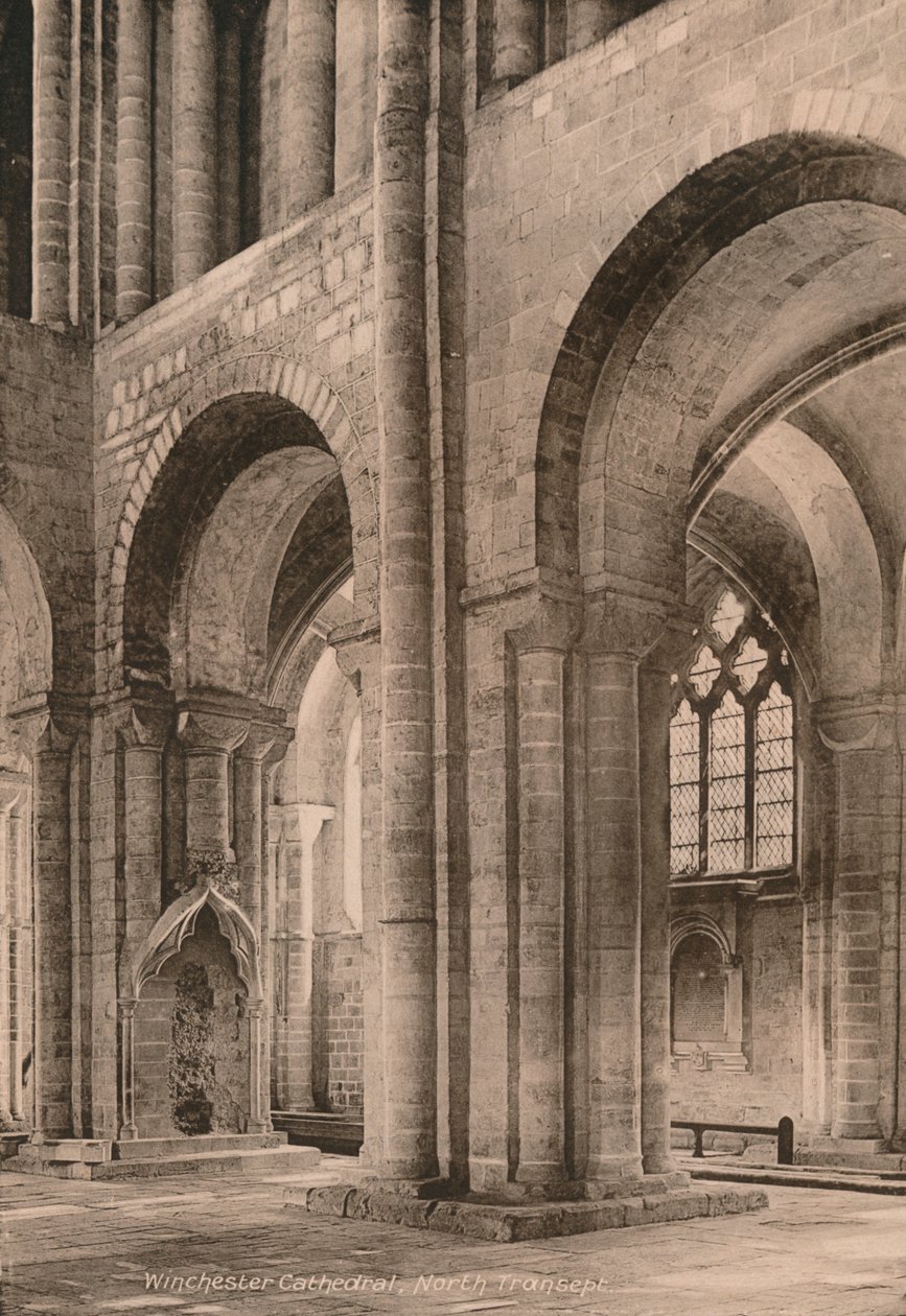 Norra tvärskeppet i Winchester Cathedral, Hampshire, tidigt 1900-tal av Unbekannt