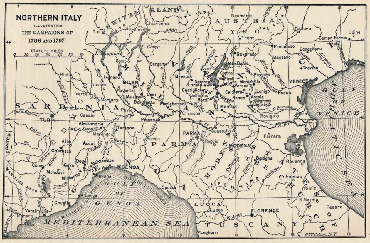 Norra Italien - Illustrerande av kampanjerna 1796 och 1797, 1896 av Unbekannt