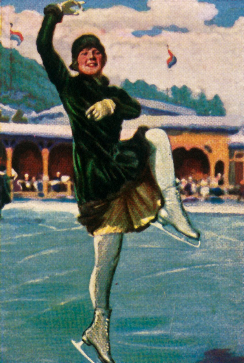 Norska konståkaren och filmstjärnan Sonja Henie, 1928. av Unbekannt