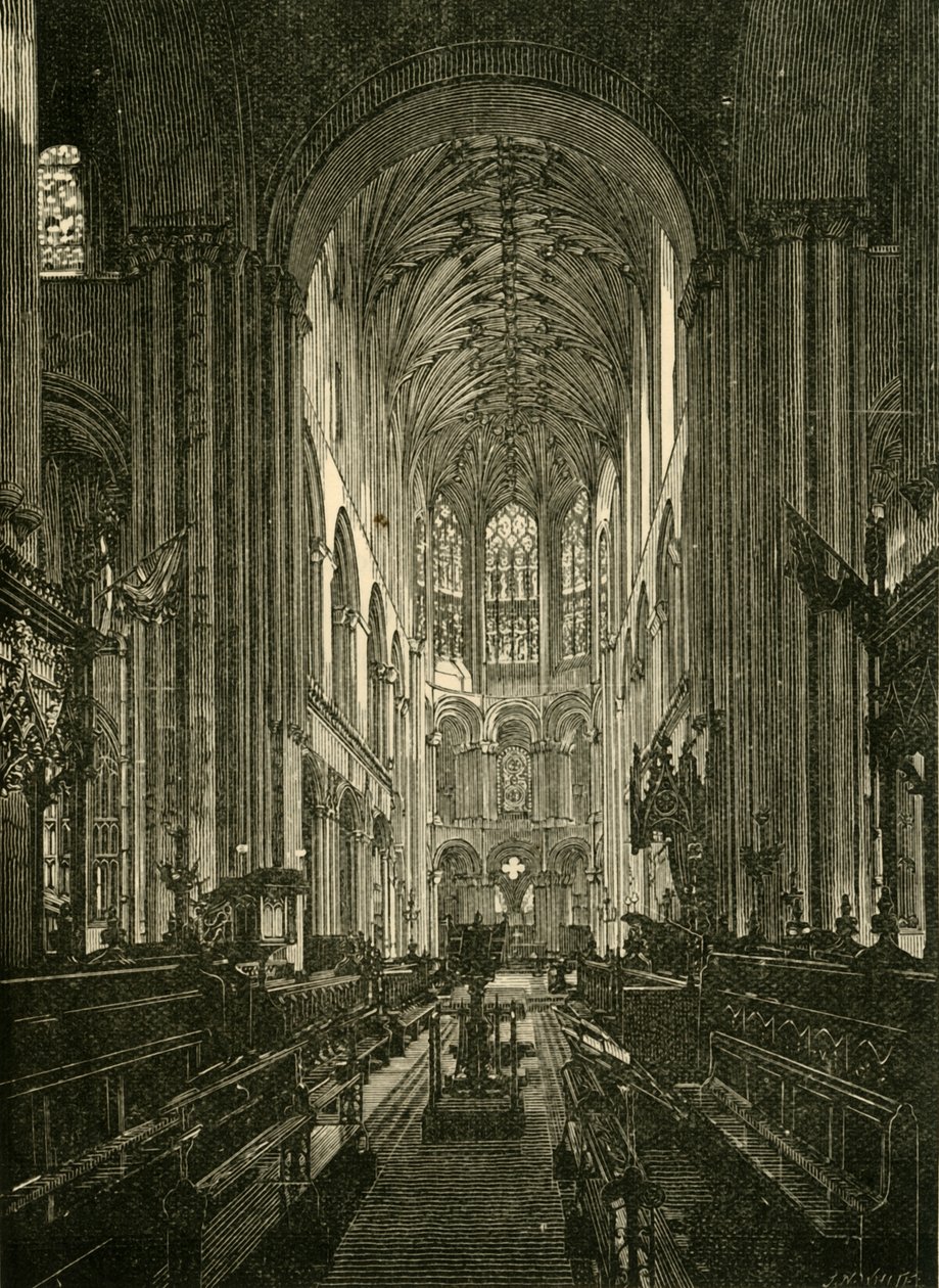 Norwich katedral. Kören, Ser österut, 1898. av Unbekannt