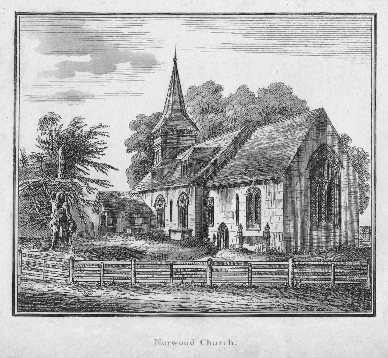Norwood Church, c1792 av Unbekannt