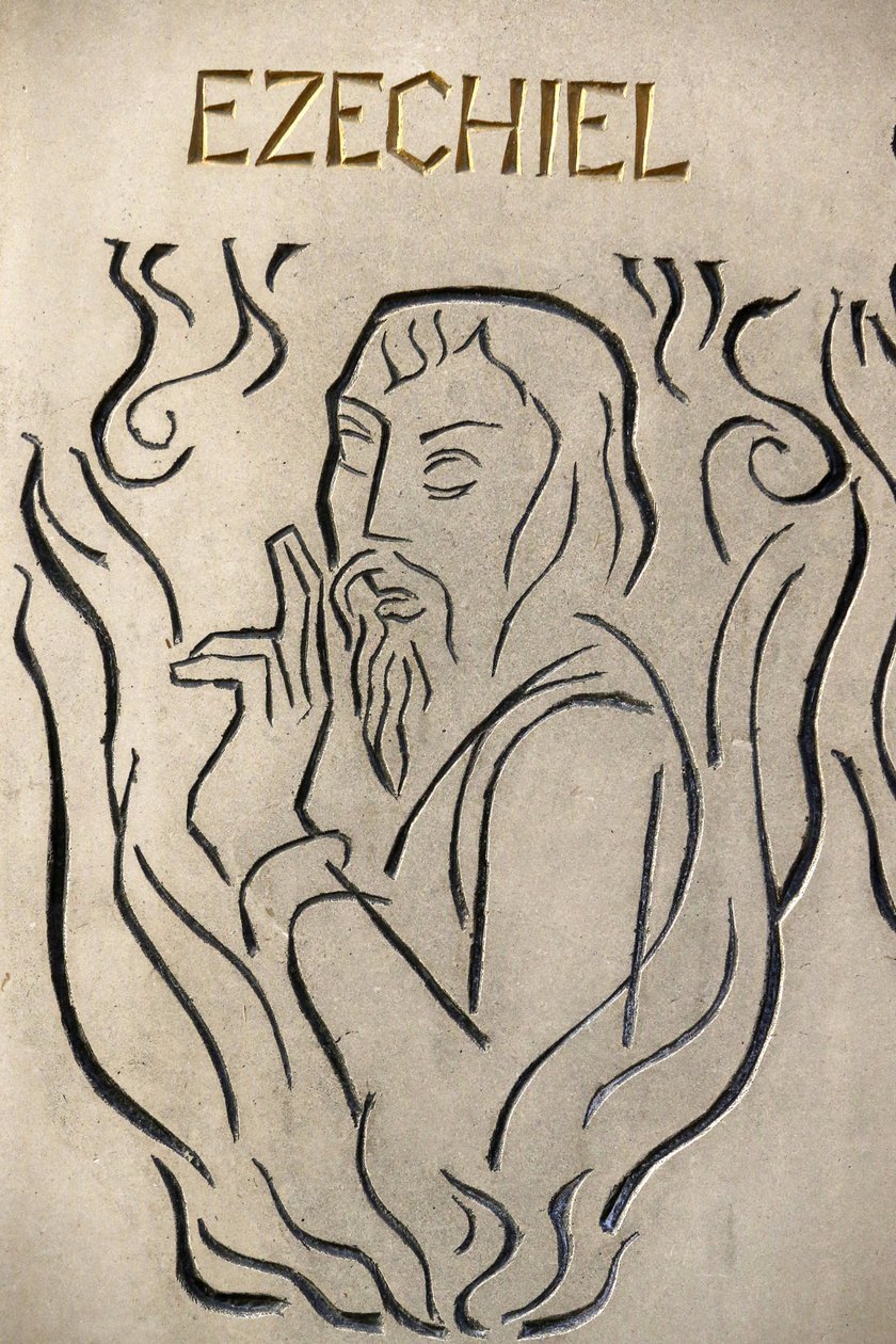 Notre Dame de France katolska kyrkan, London. Profeten Ezechiel, London, Storbritannien av Unbekannt