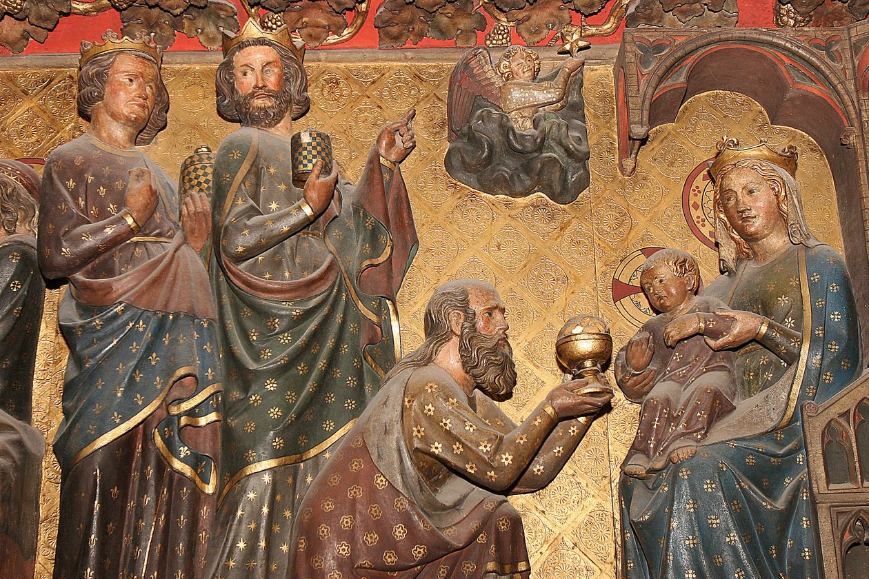 Notre Dame de Paris katedralskulptur: Epiphany, Paris, Frankrike av Unbekannt