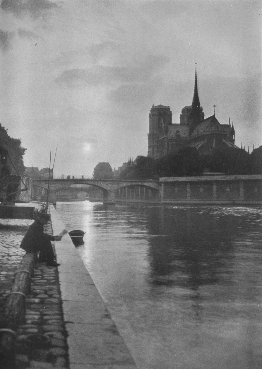 Notre Dame från floden, Paris, 1924 av Unbekannt