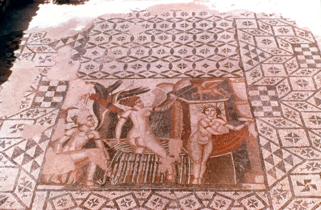 Nymfer, romersk mosaik, Volubilis, Marocko av Unbekannt
