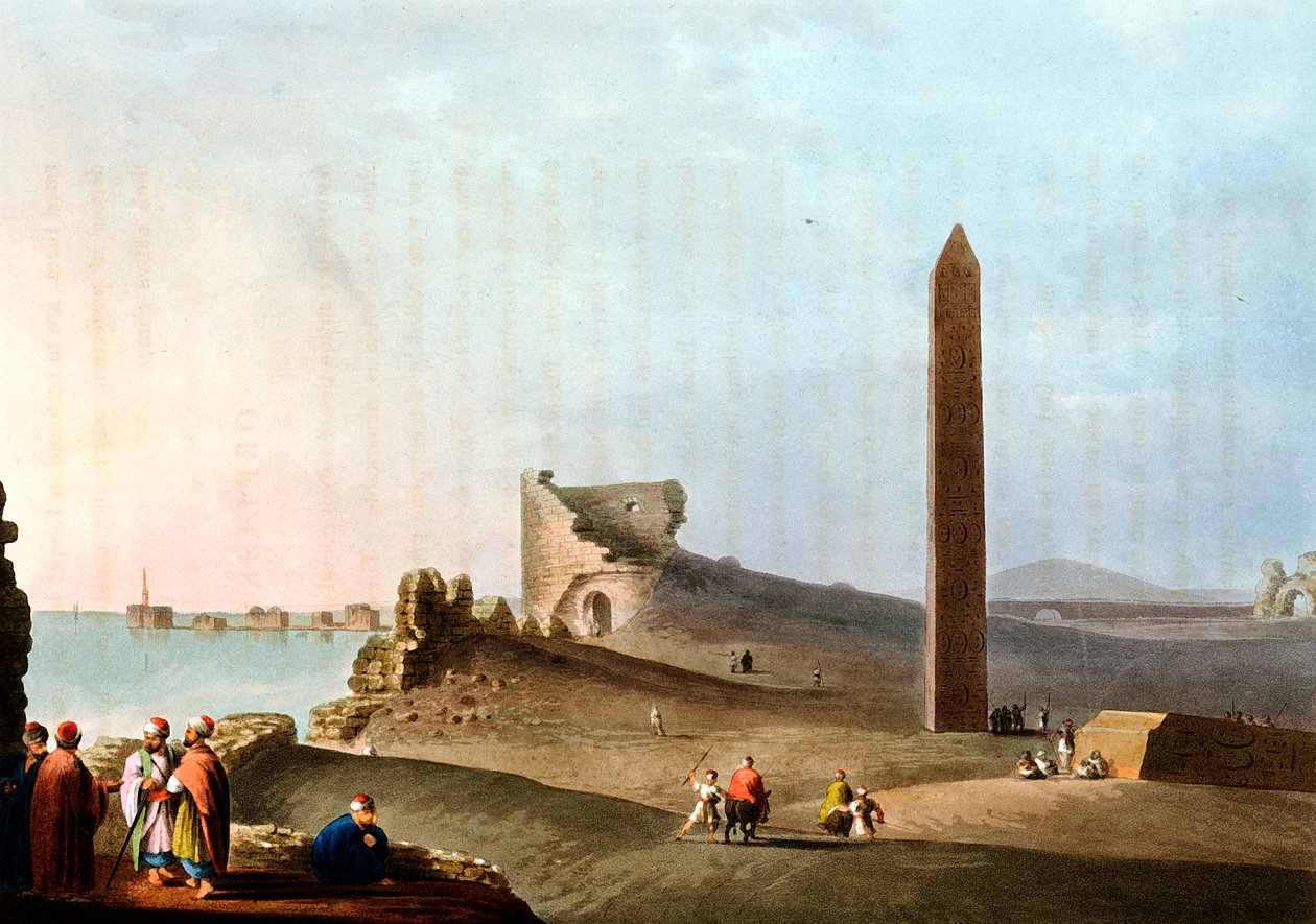 Obelisker i Alexandria kallade Cleopatras Needles, 1802 av Unbekannt