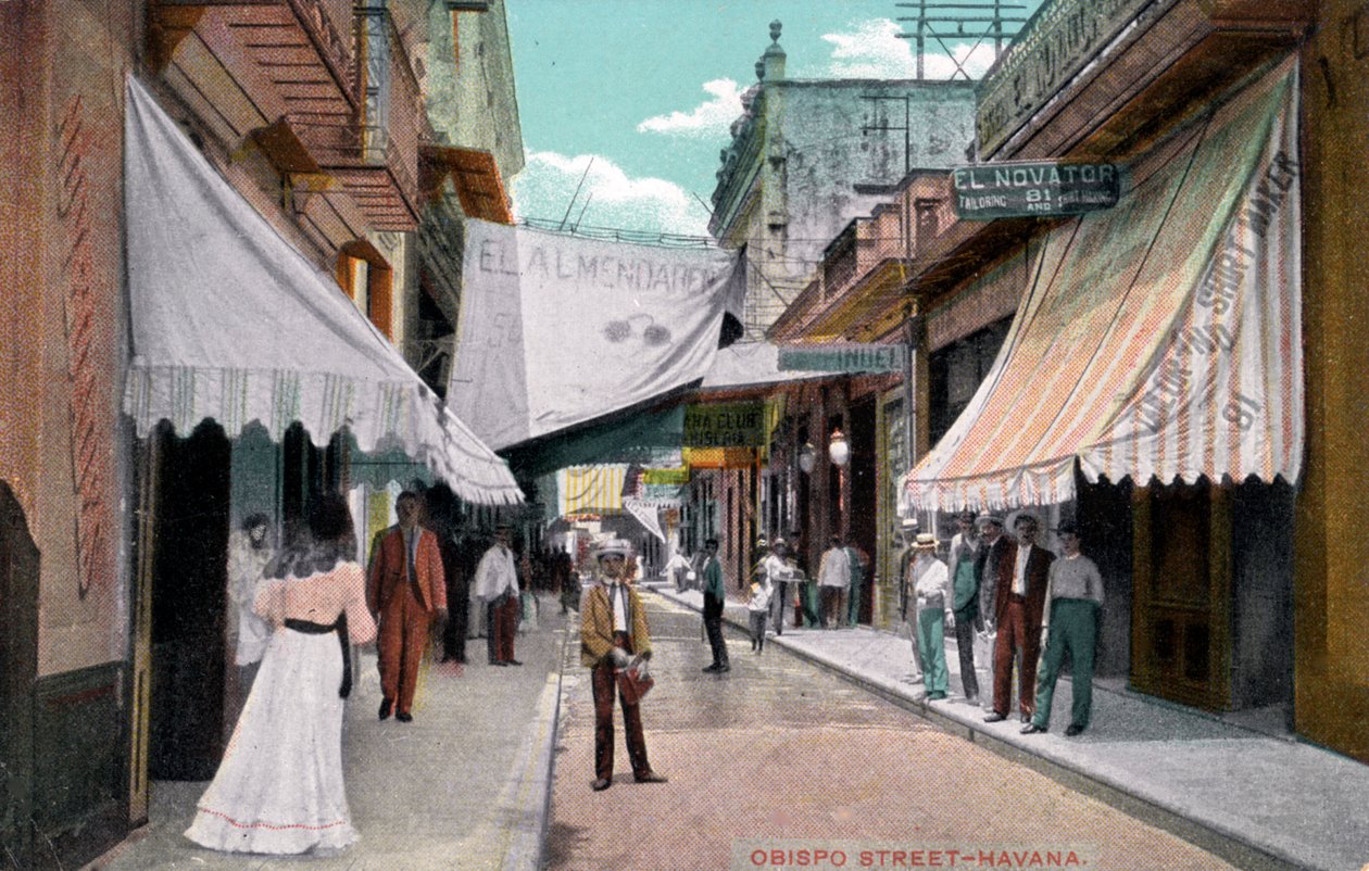 Obispo Street, Havanna, Kuba, tidigt 1900-tal av Unbekannt