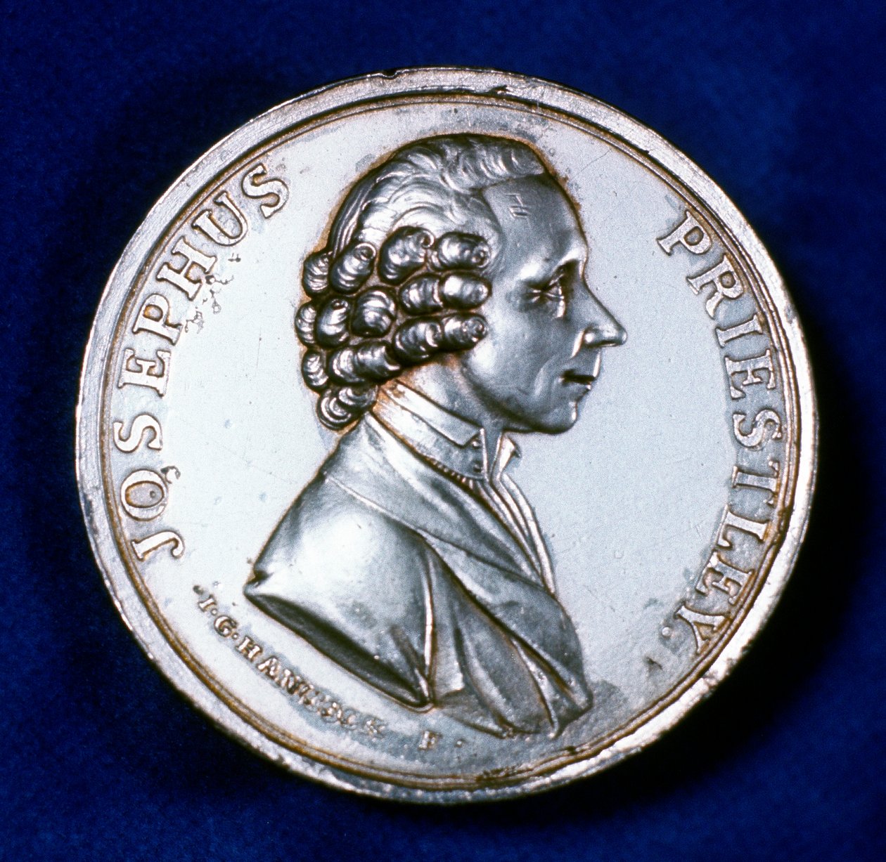 Framsidan av minnesmedalj för Joseph Priestley 1733-1804, 1803 av Unbekannt
