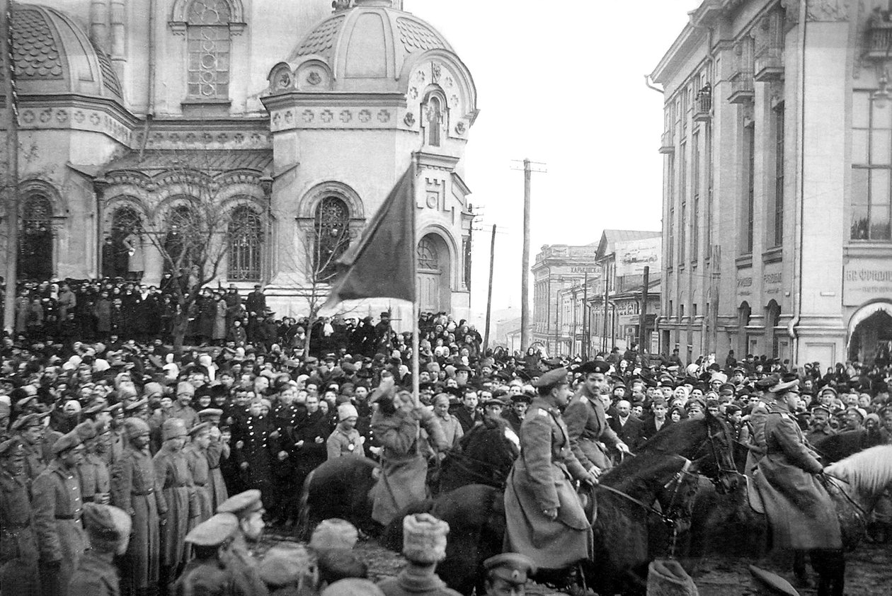 Ockupation av Kharkov av general Denikins frivilliga armé, ryska inbördeskriget, 1918 av Unbekannt