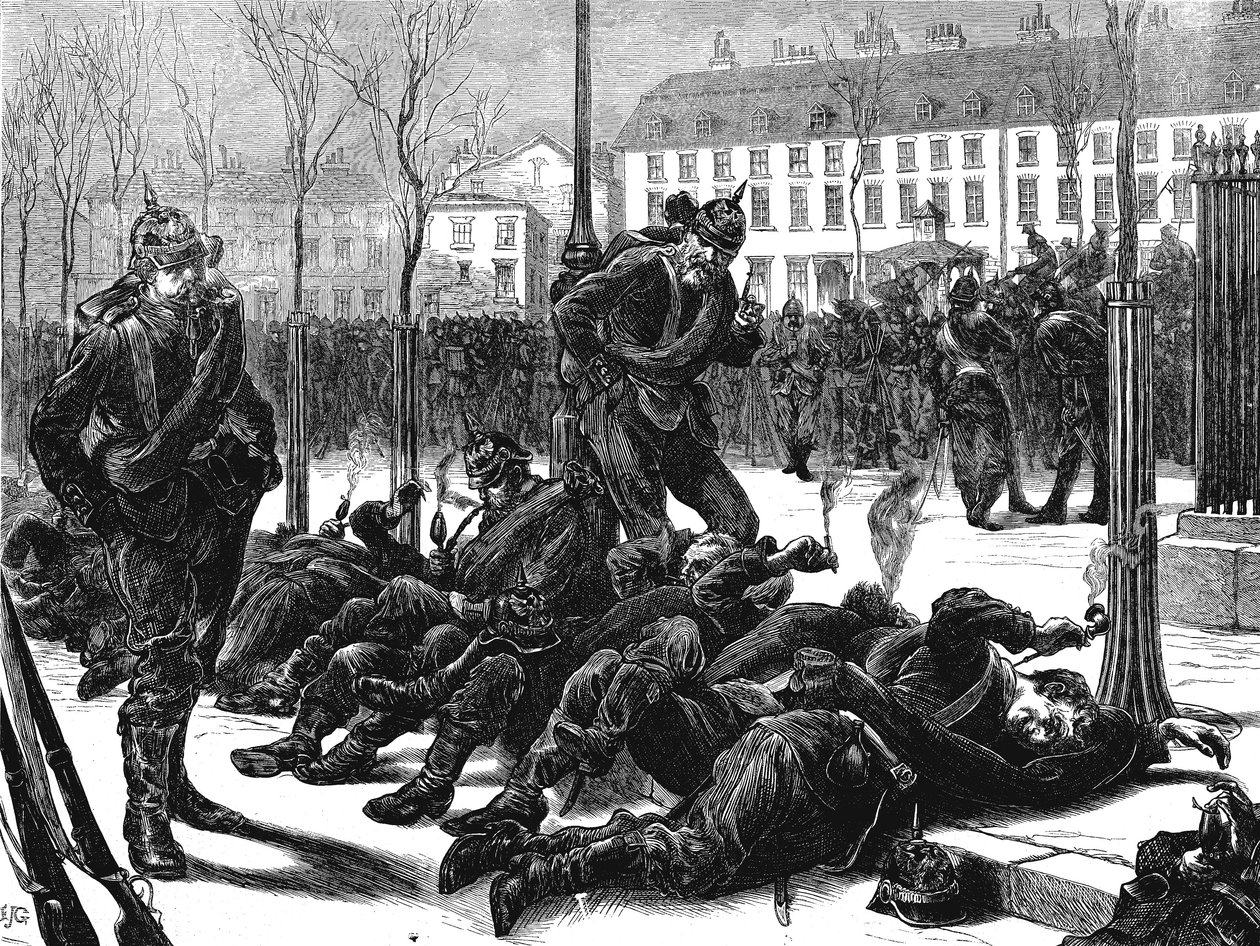 Ockupation av Paris av tyskarna efter det fransk-preussiska kriget, mars 1871 av Unbekannt
