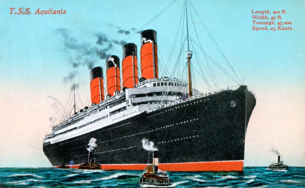 Oceanliner RMS Aquitania, 1900-talet av Unbekannt