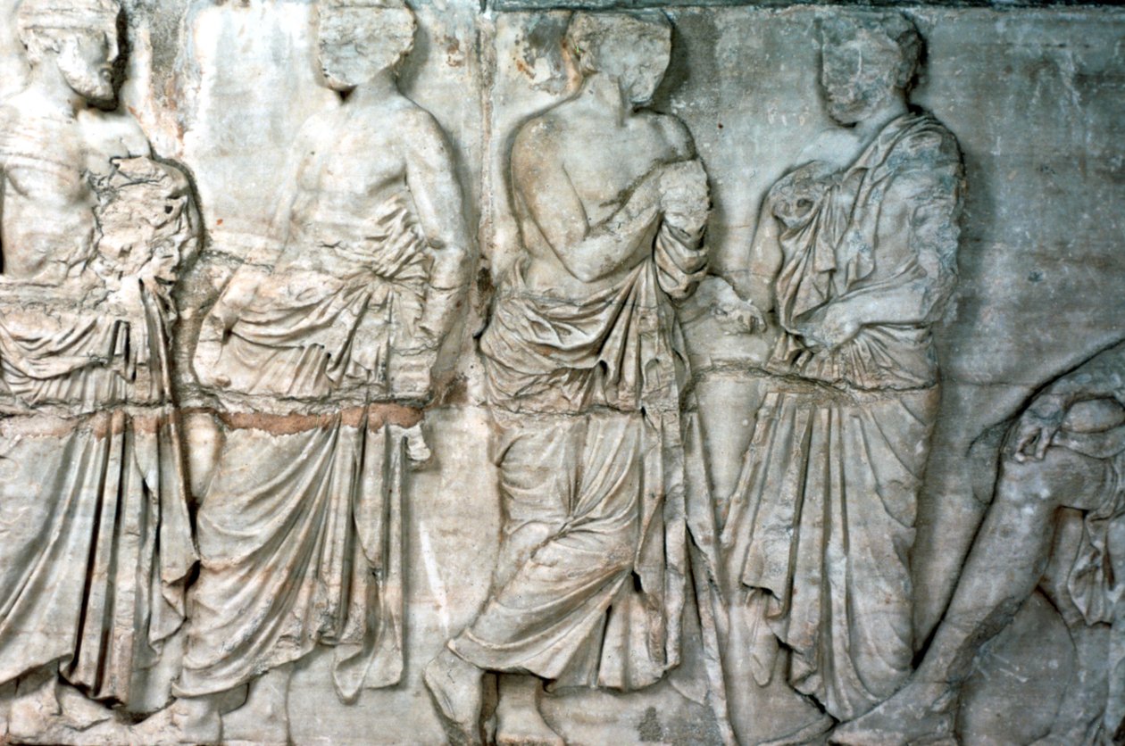 Tjänstemän, fris från Parthenon, 438-432 f.Kr av Unbekannt