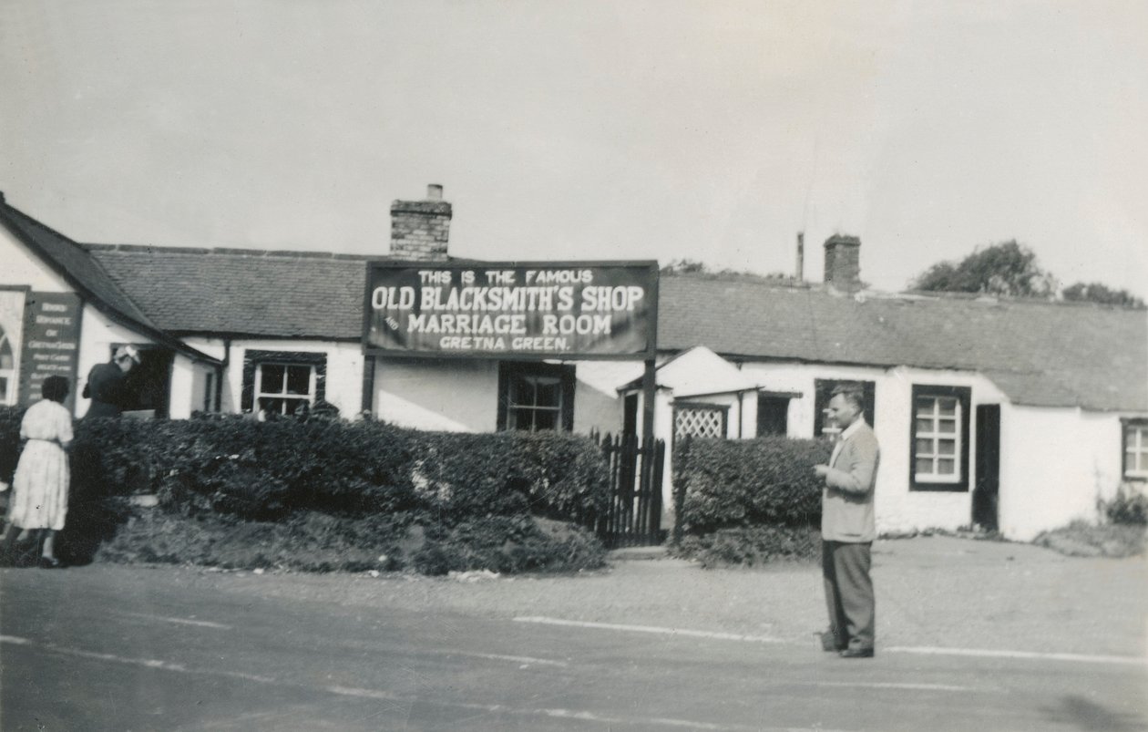 Old Blacksmiths Shop and Marriage Room, Gretna Green, Skottland, 1940-talet av Unbekannt