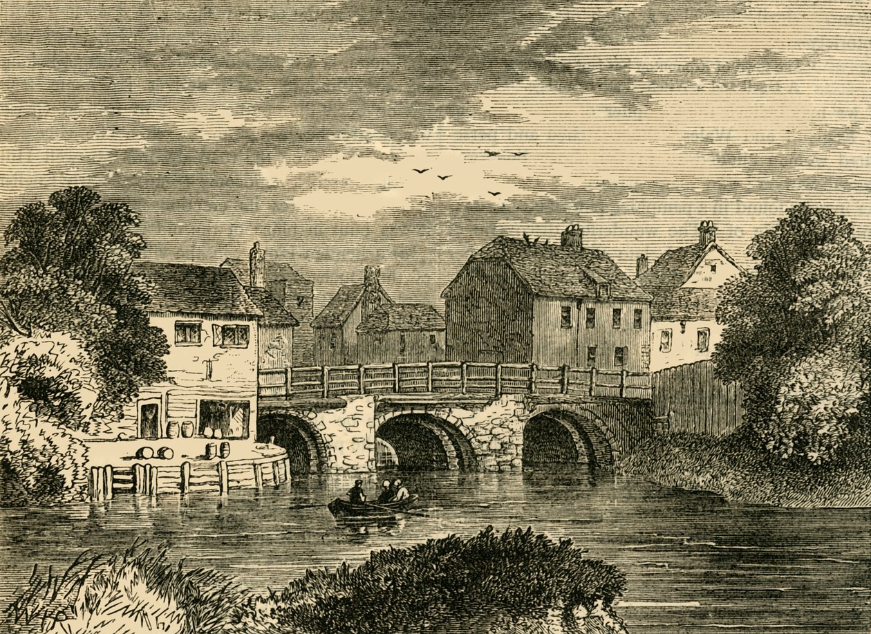 Gamla Bow Bridge, c1876. av Unbekannt