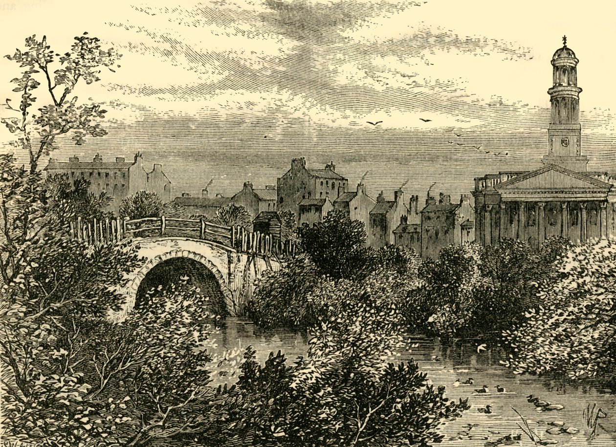 Gamla bron över sjön, Regents Park, 1847, c1876. av Unbekannt