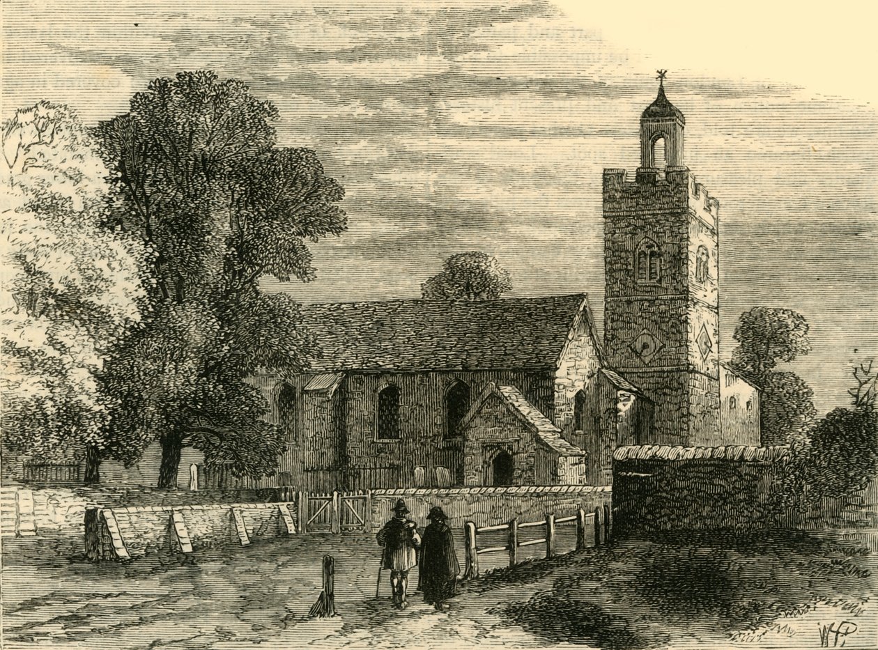 Old Camberwell Church 1750, c1878. av Unbekannt
