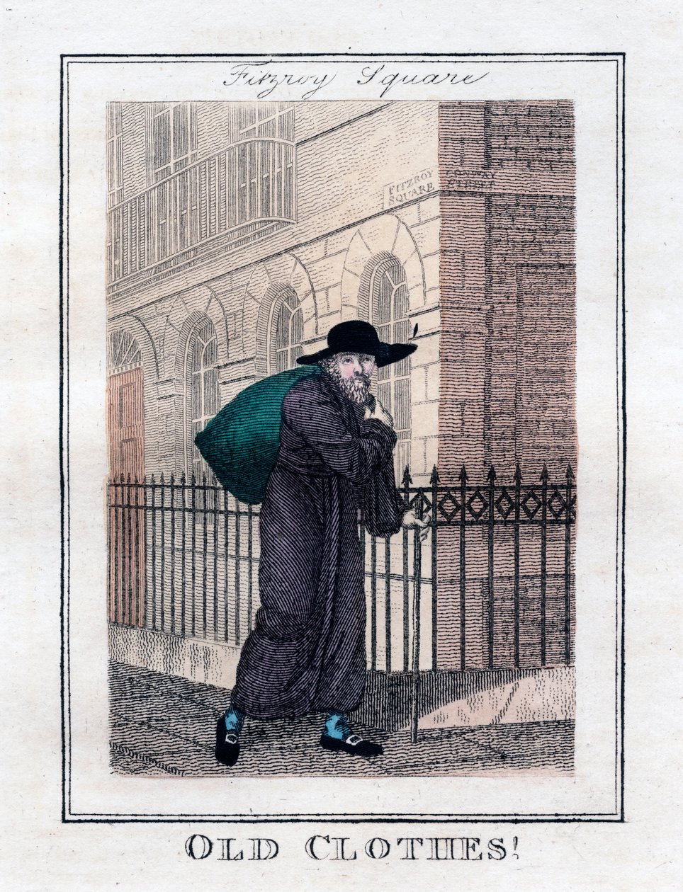Gamla kläder!, Fitzroy Square, London, 1805 av Unbekannt