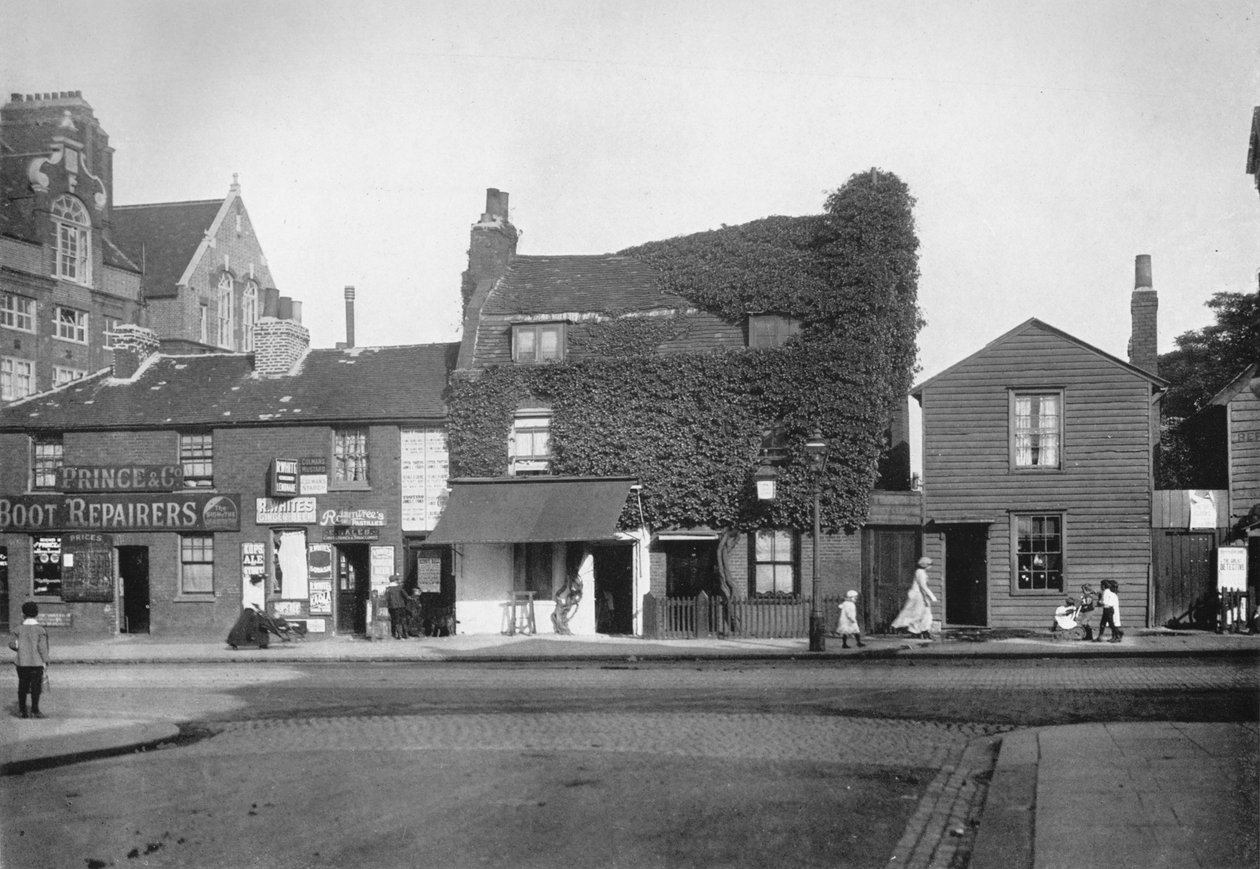 Gamla stugor i Merton Road, Tooting, c1890, 1912 av Unbekannt